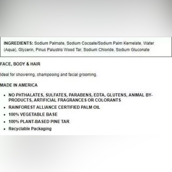 Grandpa Soap Co Pine Tar 4.25 oz ORIGINAL WONDER BAR SOAP Large - Picture 3 of 3